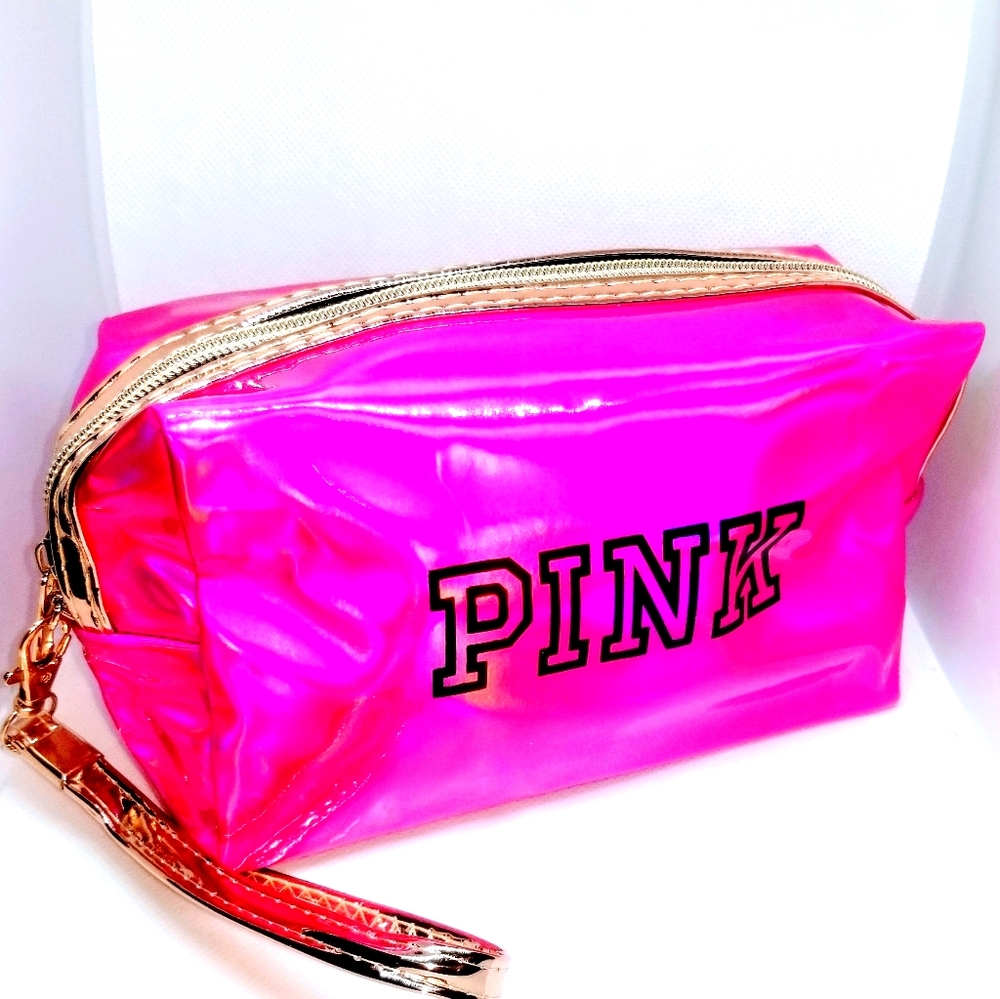pink makeup bag....beautiful and spacious makeup